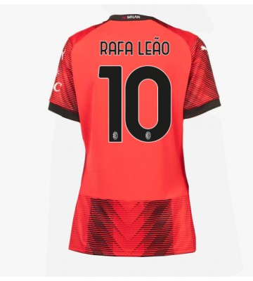 AC Milan Rafael Leao #10 Koszulka Podstawowych Kobiety 2023-24 Krótki Rękaw